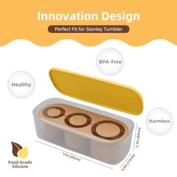 MYTHICORE Silicone Ice Cube Tray for Stanley Tumblers