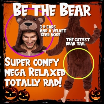 Funziez! Sherpa Bear Onesie for Adults - Cozy and Cute