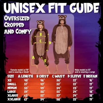 Funziez! Sherpa Bear Onesie for Adults - Cozy and Cute