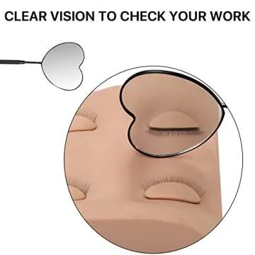 Miuffue Heart-Shaped Lash Mirror for Eyelash Techs