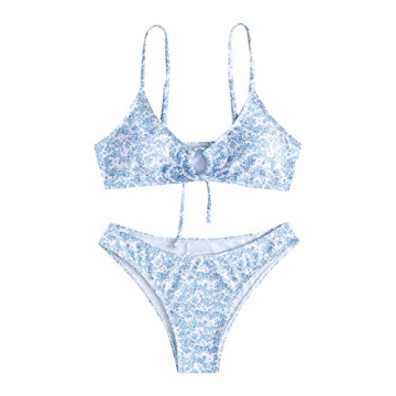 Floral Print Tie Front Bikini for Stylish Summer Fun