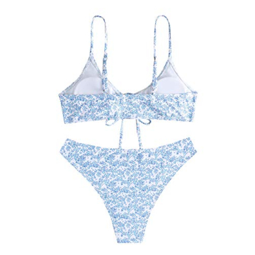 Floral Print Tie Front Bikini for Stylish Summer Fun