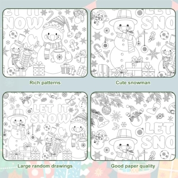 Whaline Snowman Coloring Poster for Kids Winter Fun
