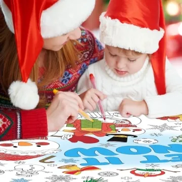 Whaline Snowman Coloring Poster for Kids Winter Fun