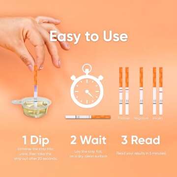 Wondfo Pregnancy Test Strips - HCG Detection 25 MIU/ml, Home Test of Reliable Result - 25 Count