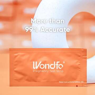 Wondfo Pregnancy Test Strips - HCG Detection 25 MIU/ml, Home Test of Reliable Result - 25 Count