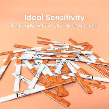 Wondfo Pregnancy Test Strips - HCG Detection 25 MIU/ml, Home Test of Reliable Result - 25 Count