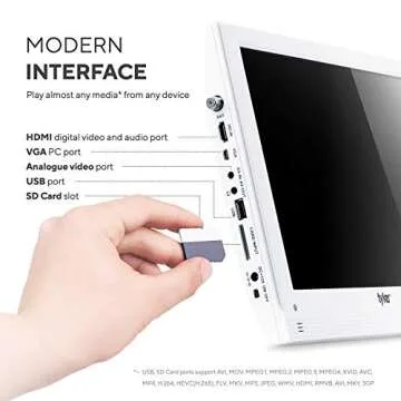 Tyler 13.3” Portable TV with 1080P Display & Battery