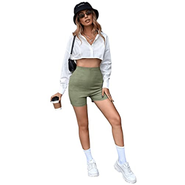 SweatyRocks Women's Long Sleeve Cropped Button Blouse