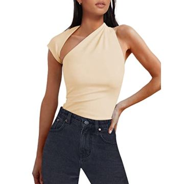 Stylish SOFIA'S CHOICE One Shoulder Top for Women