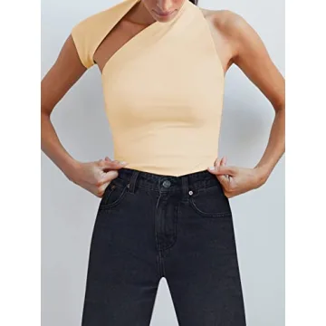 Stylish SOFIA'S CHOICE One Shoulder Top for Women