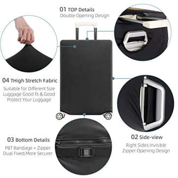 Maysh Travel Luggage Cover Protector for Suitcase 18 to 20 Inch