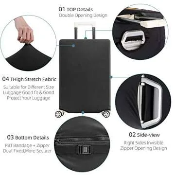 Maysh Travel Luggage Cover Protector for Suitcase 18 to 20 Inch