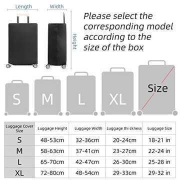 Maysh Travel Luggage Cover Protector for Suitcase 18 to 20 Inch