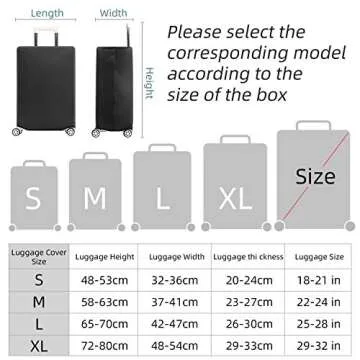 Maysh Travel Luggage Cover Protector for Suitcase 18 to 20 Inch