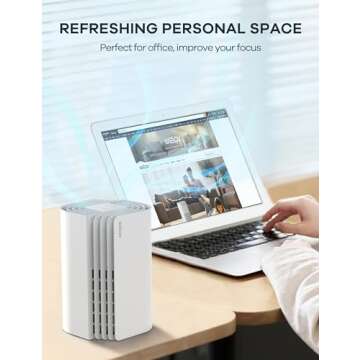 WELOV Mini HEPA Air Purifier for Fresh Air at Home