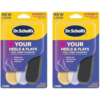 Dr. Scholl's Foam Heel Liners - Comfort Inserts to Prevent Shoe Slipping & Rubbing, 3 Pair (Pack of ...