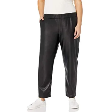 The Drop Women's Faux Leather Slim Pull-On Jogger