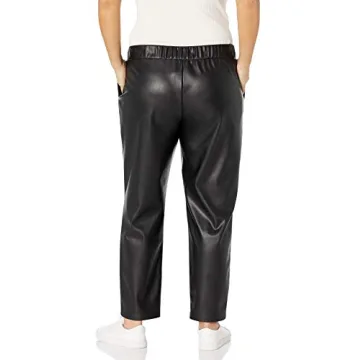 The Drop Women's Faux Leather Slim Pull-On Jogger