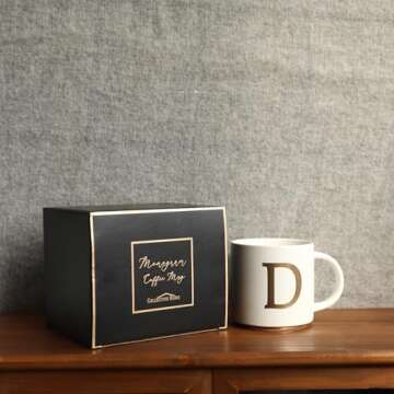 Elegant Monogram Ceramic Mugs - Perfect Gift Choice!