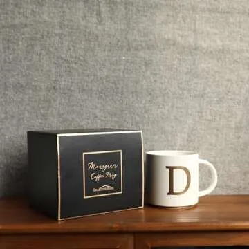 Elegant Monogram Ceramic Mugs - Perfect Gift Choice!