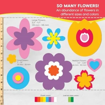 280 Punch-Out Flower Cutouts Kit for Crafting Joy