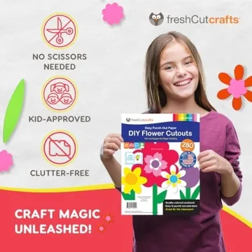 280 Punch-Out Flower Cutouts Kit for Crafting Joy