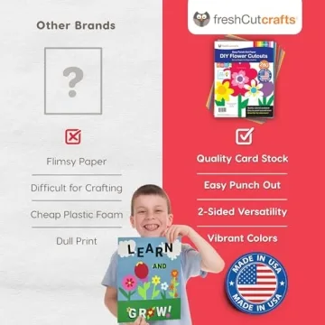 280 Punch-Out Flower Cutouts Kit for Crafting Joy