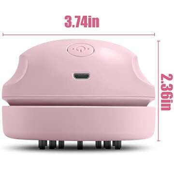 prowithlin Portable Desktop Vacuum Cleaner, USB Charging, Pink, Best for Cleaning Dust, Crumbs, Pian...