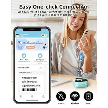 Phomemo M220 Label Maker, New Flagship 3.14 Inch Bluetooth Thermal Label Printer for Barcode, Address, Labeling, Mailing, File Folder, Portable Maker Easy to Use, Support with Smart Phone&PC