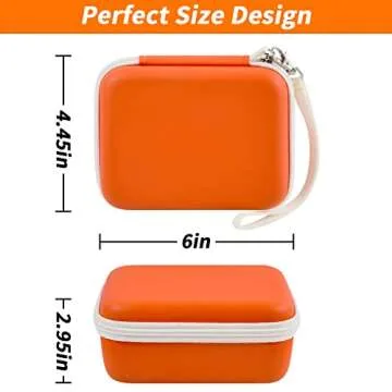 casmilee Travel Case Compatible with Yoto Mini – Kids Audio & Music Player, Holder Bag for Children’s Speaker Plays Audiobook Cards - Orange