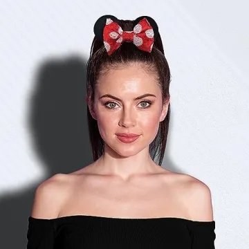 Cute Styla Hair Mouse Ear Scrunchies 2pk Velvet