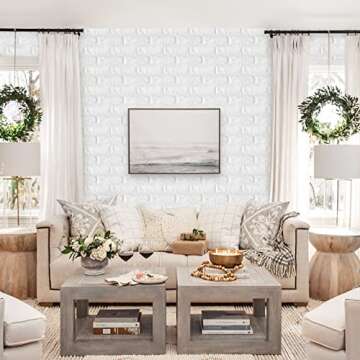 WASAIT Faux Brick 3D Wall Panels - Easy Stick & Peel