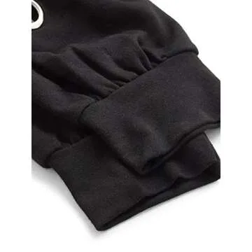 Casual Lace Up Long Sleeve Pullover Crop Top Sweatshirt