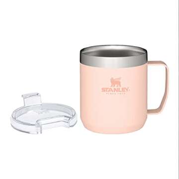 Stanley Stay Hot Camp Mug - Durable 18/8 Stainless Steel Insulated Mug - Splash-Free Tritan™ Drink-Thru Lid - 12 OZ - Limestone