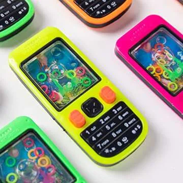 Handheld Water Game- (24 Pieces) Water Ring Games for Kids-Treasure Box Prizes- Birthday Return Gifts-Pinata Goodie Bag Stuffers-Party Favor Packs-School Classroom Reward Prizes Bulk-4.2"