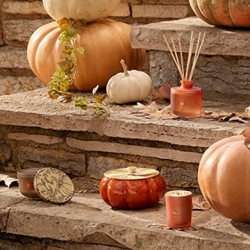 Thymes Pumpkin Laurel Candle - Luxury Autumn Gift for Home Decor