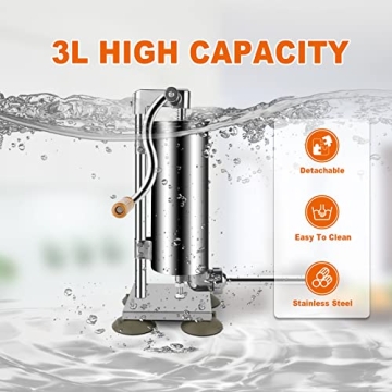 BANGERSMILE Sausage Stuffer - Premium Stainless Steel Meat Maker