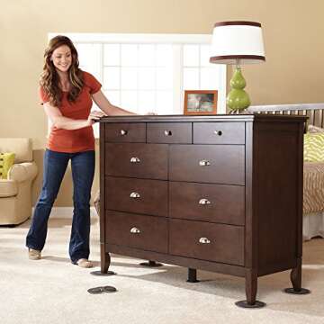 Super Sliders Assorted Reusable Furniture Sliders for Effortless Moving (16 Pack)