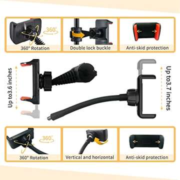 TINOSP 10" Selfie Ring Light with 61" Tripod Stand & 2 Cell Phone Holders for Zoom/Makeup, Dimmable Led Ring Light with Remote Compatible with YouTube/Live/Tiktok/Instagram, Fit for Gopro & Camera