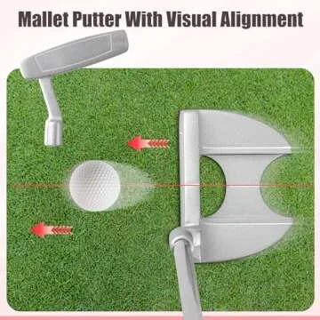 Tangkula 9/10 Pieces Women's Complete Golf Clubs Set Right Hand, Includes 460cc Alloy #1 Driver & #3 Fairway Wood & #4 Hybrid & #6/#7/#8/#9/#P Irons, Putter, Golf Club Set