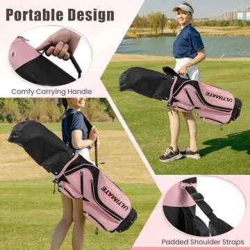 Tangkula 9/10 Pieces Women's Complete Golf Clubs Set Right Hand, Includes 460cc Alloy #1 Driver & #3 Fairway Wood & #4 Hybrid & #6/#7/#8/#9/#P Irons, Putter, Golf Club Set