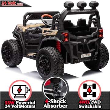sopbost Kids UTV 24V Electric Vehicle with Remote Control