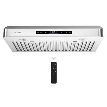 Under Cabinet Range Hood 30 Inch,900 CFM Stainless Steel Kitchen Stove Vent Hood with 4 Speed Exhaust Fan Gesture Sensing/Touch/Remote Control