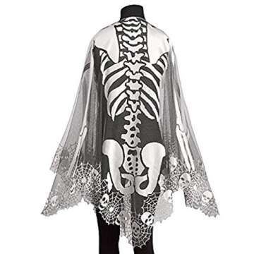 Heritage Lace Skeleton Poncho - Elegant Versatility in Pewter