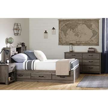 South Shore Ulysses Full Mates Bed Fall Oak