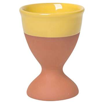 Now Designs Glazed Terracotta Hard Boilded Egg Cups, Set of Four
