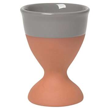 Now Designs Glazed Terracotta Hard Boilded Egg Cups, Set of Four