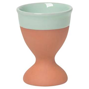 Now Designs Glazed Terracotta Hard Boilded Egg Cups, Set of Four