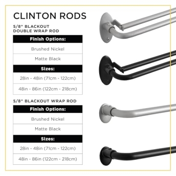 Eclipse Clinton Curtain Rods for Adjustable Blackout Windows